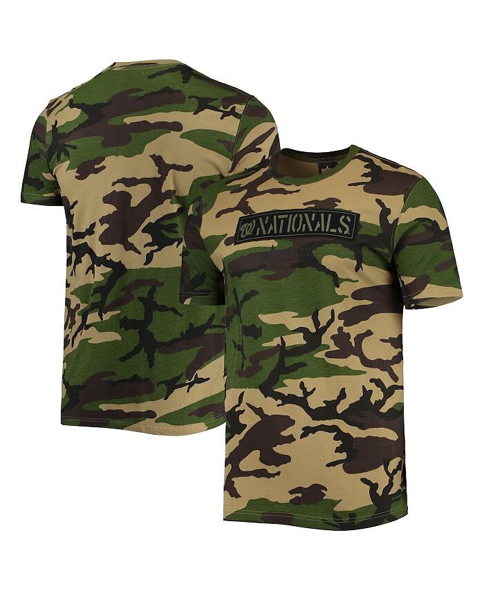

Мужская камуфляжная футболка Washington Nationals Club New Era, зеленый
