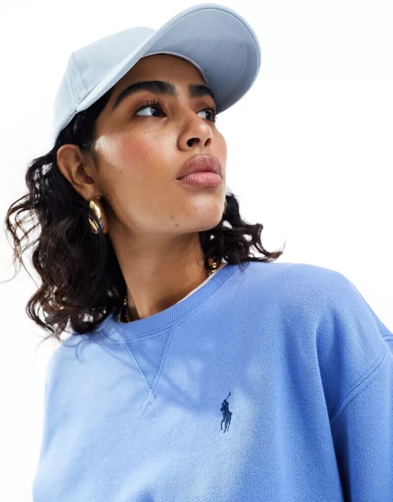 

Синяя толстовка с логотипом Polo Ralph Lauren