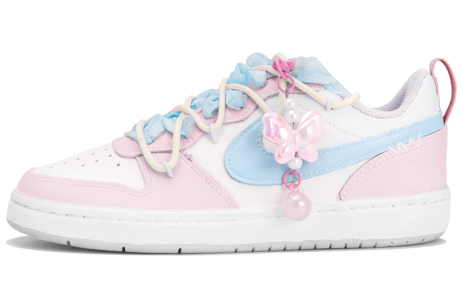 

Кроссовки Nike Court Borough 2 Skateboarding Shoes Women's Low-top White/pink/blue, белый/розовый/голубой