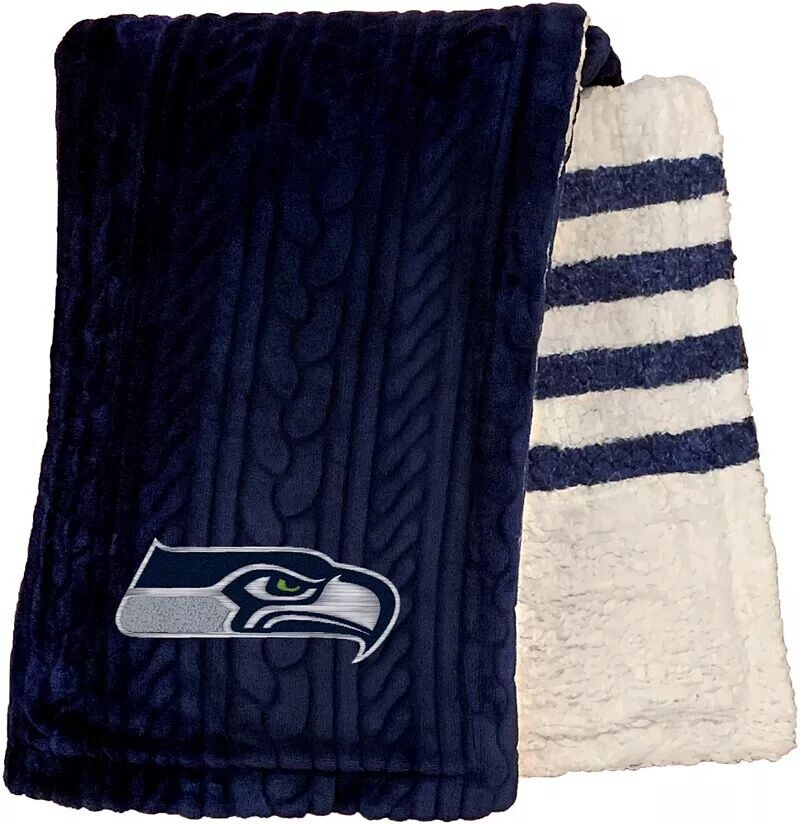 

Одеяло Pegasus Sports Seattle Seahawks с тиснением в полоску из шерпы Nfl