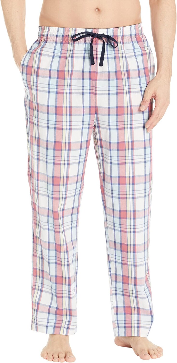 

Брюки для сна из клетчатого поплина Nautica, цвет Sail White