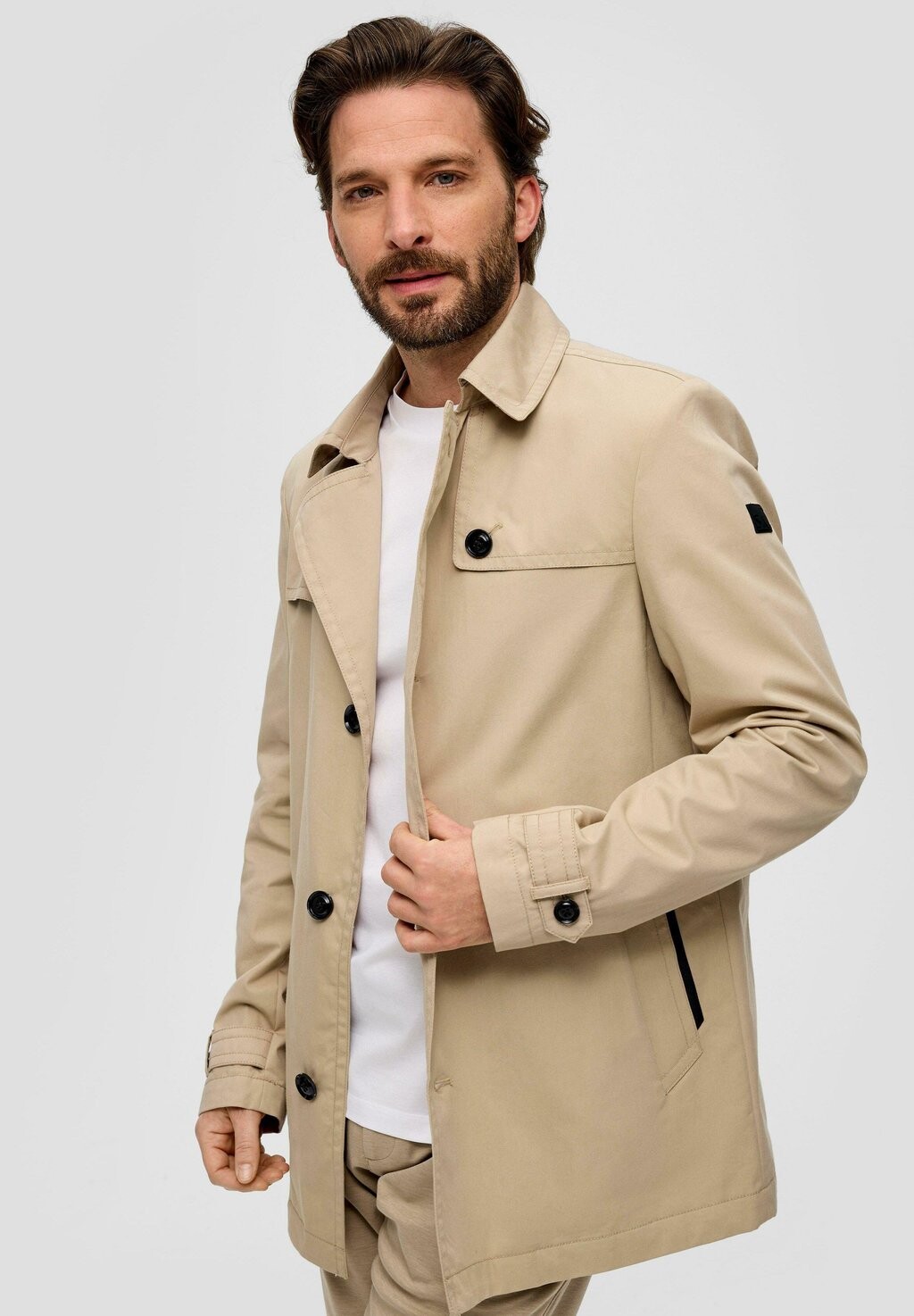 

Короткое пальто s.Oliver BLACK LABEL, бежевый