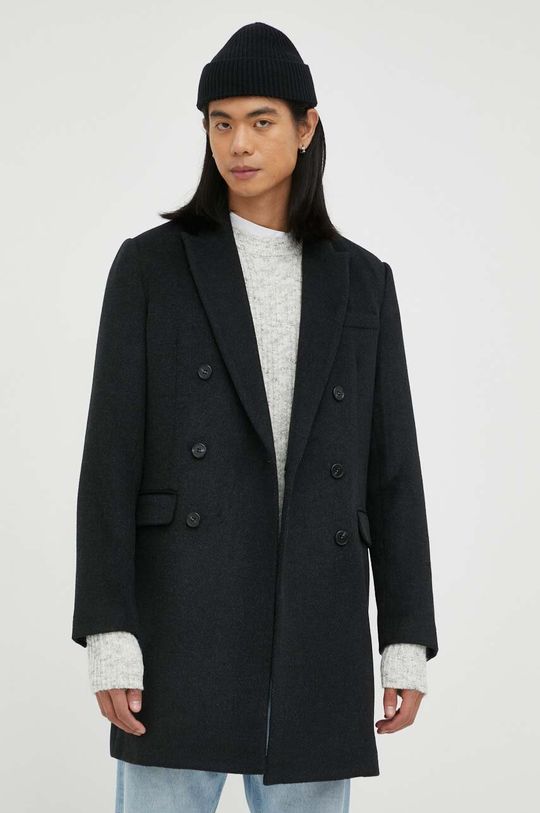Пальто с добавлением шерсти Bruuns Bazaar, черный