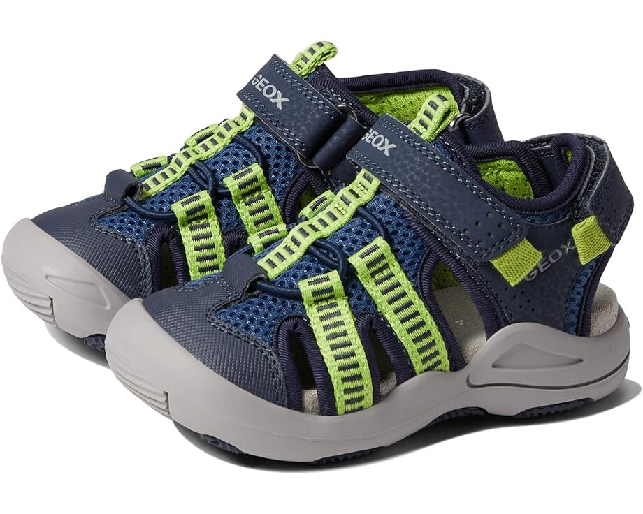 

Сандалии Geox Kyle 16, цвет Navy/Lime