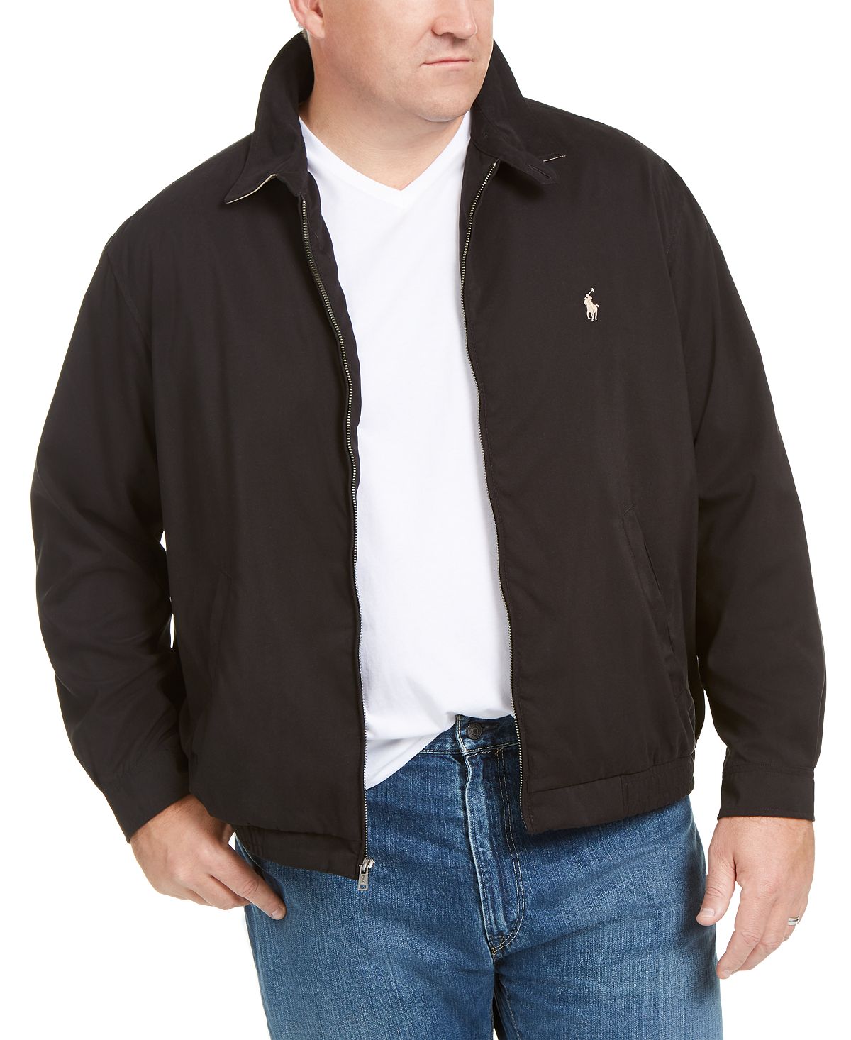Мужские куртки больших и высоких размеров, двустворчатая ветровка Polo Ralph Lauren