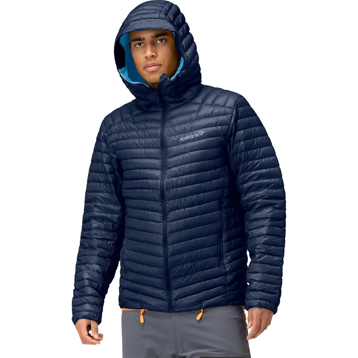 

Trollveggen superlight down850 куртка с капюшоном Norrona, индиго