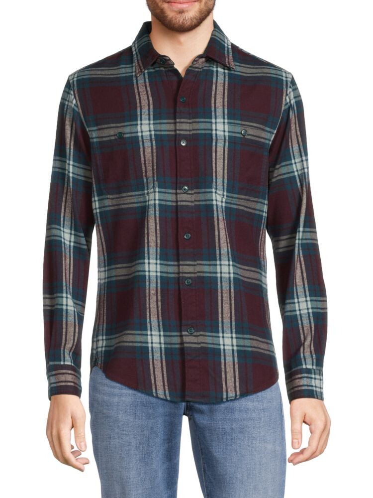 

Рубашка из эластичной фланели узкого кроя в клетку Bonobos, цвет Red Multi
