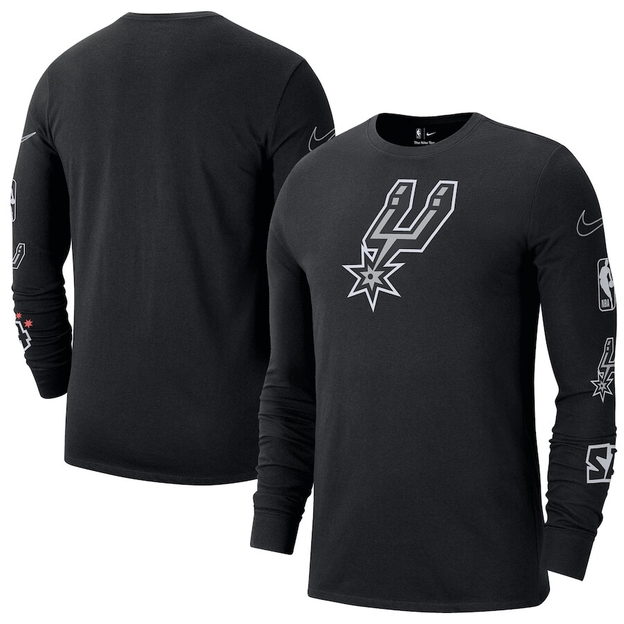 

Футболка с длинным рукавом Nike San Antonio Spurs, черный