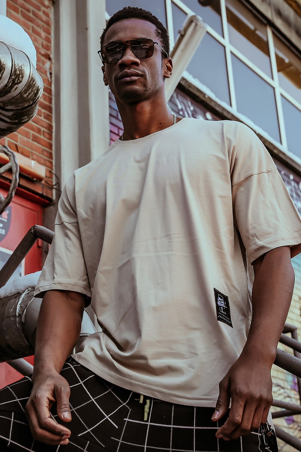 

Кремовая футболка Oversize с боковой молнией 1kxe1-44586-22 XHAN, бежевый