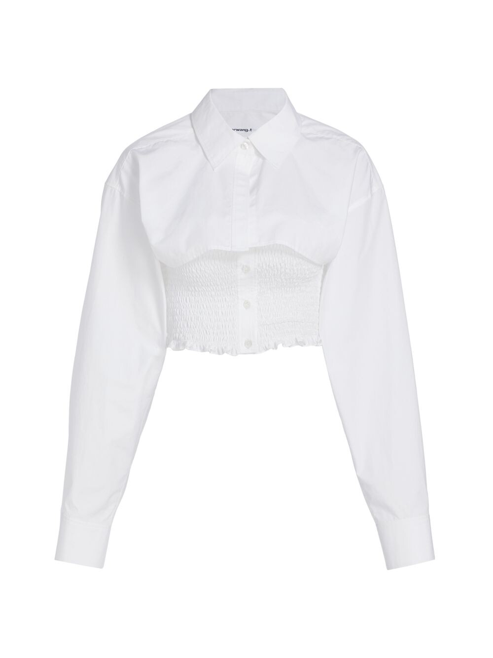 

Присборенная верхняя рубашка на бретелях Twinset alexanderwang.t, белый