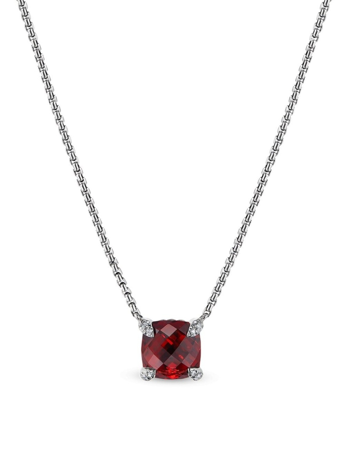

Серебряное колье Chtelaine с родолитом David Yurman, красный