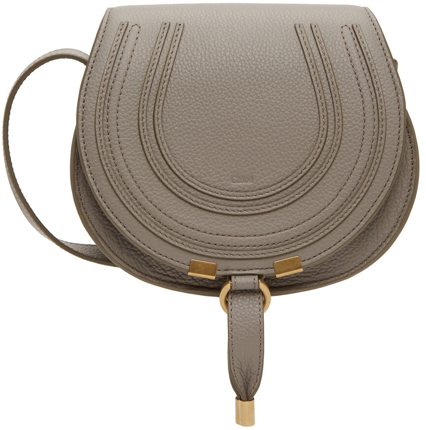 

Серая маленькая седельная сумка Marcie Chloe, цвет Cashmere grey