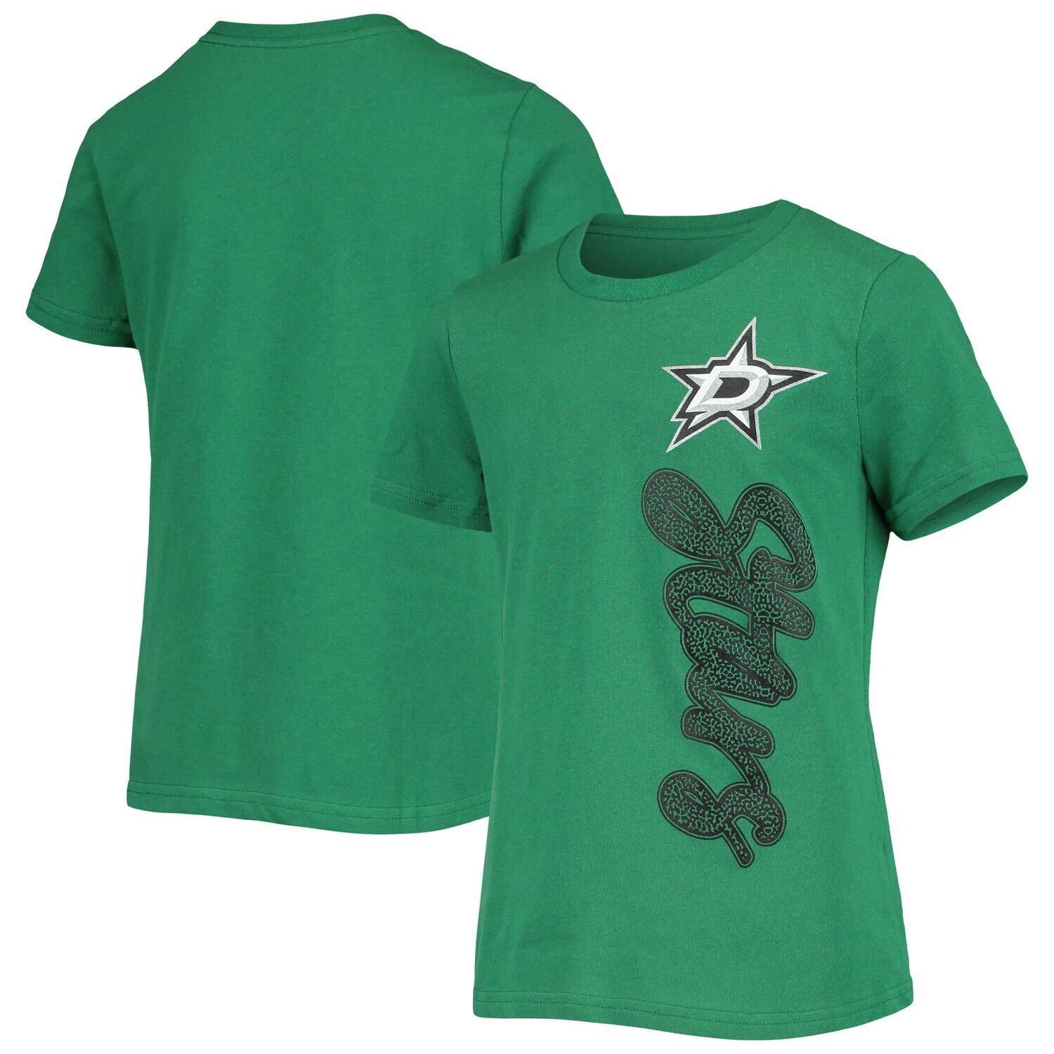 

Молодежная футболка Kelly Green Dallas Stars синель с надписью Outerstuff