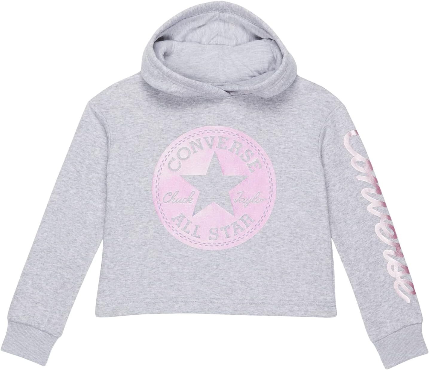 

Худи Converse Foil Chuck Patch Graphic Pullover Hoodie, цвет Lunar Rock Heather