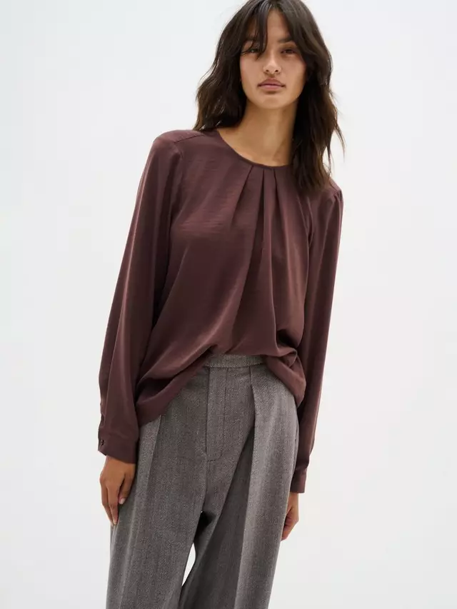 

Блуза InWear Dota Pleat, цвет brown/puce