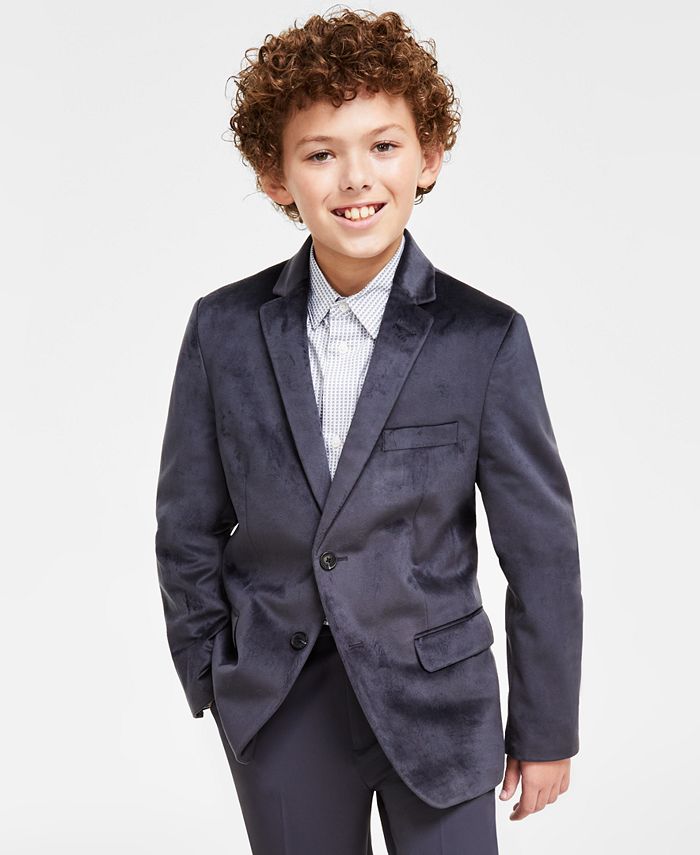 Бархатная куртка для больших мальчиков Calvin Klein, серый
