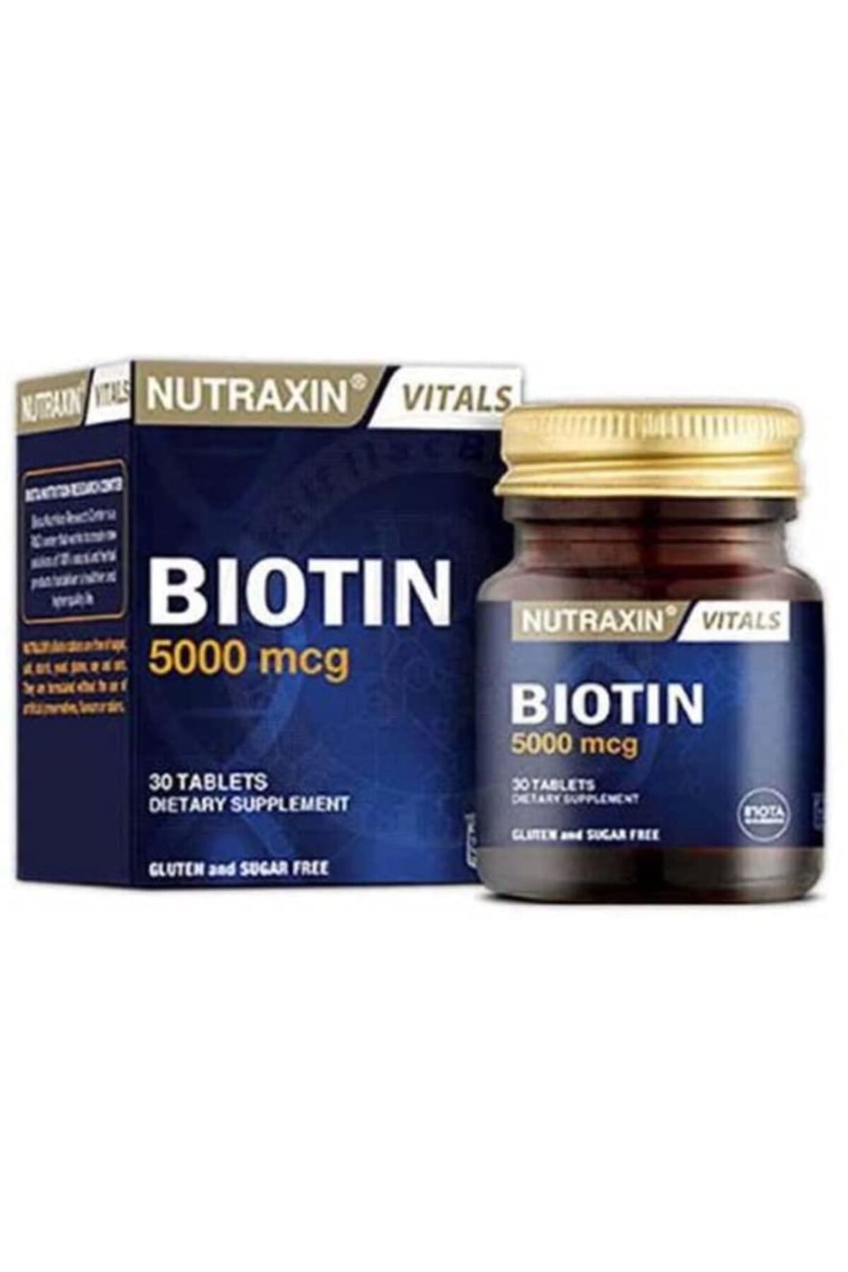 

Nutraxin Biotin 5000 мкг 30 таблеток 1 упаковка (от 1 X 30 таблеток)