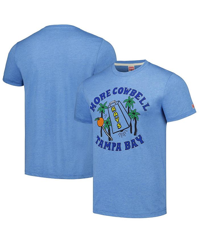 

Мужская голубая футболка Tampa Bay Rays Doddle Collection More Cowbell Tri-Blend Homage, синий