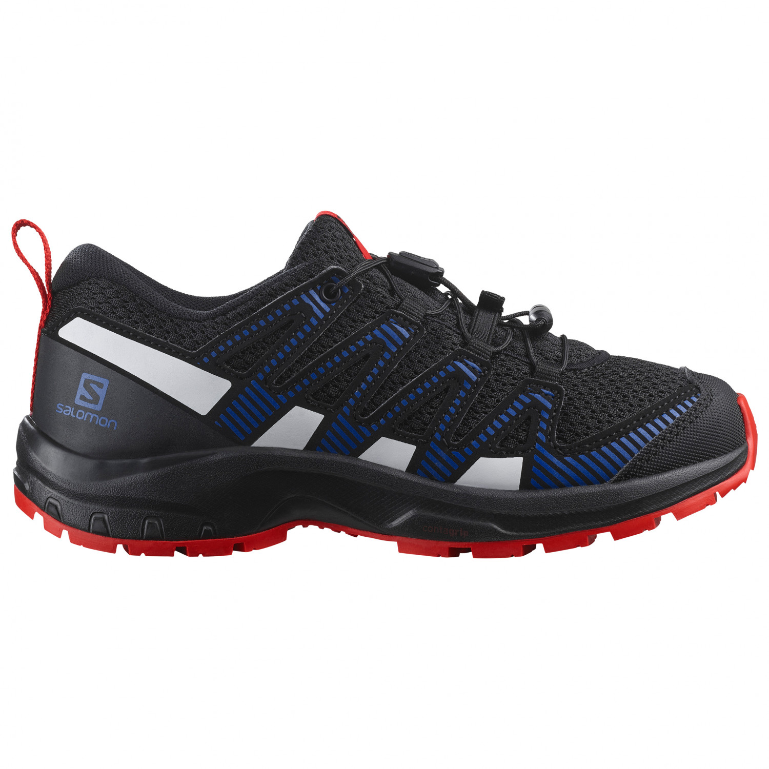 Мультиспортивная обувь Salomon XA Pro V8 Junior, цвет Black/Lapis Blue/Fiery Red ботинки salomon xa pro 3d v8 gtx quar saffron uk 10