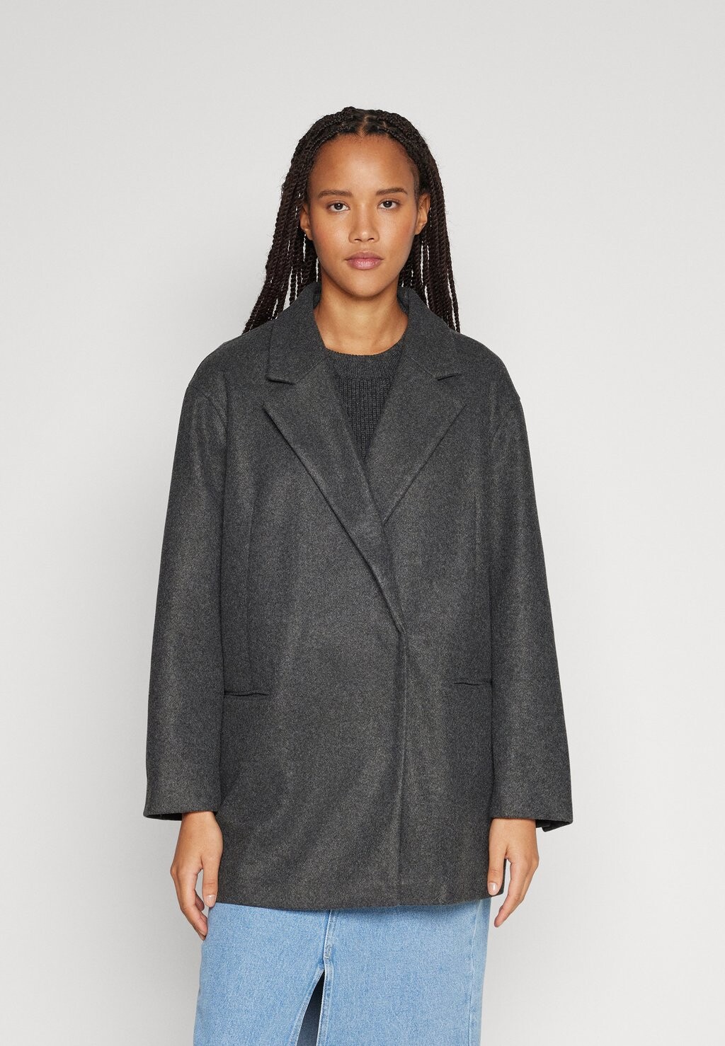 

Пальто классическое Onlnancy Life Coat ONLY, цвет dark grey