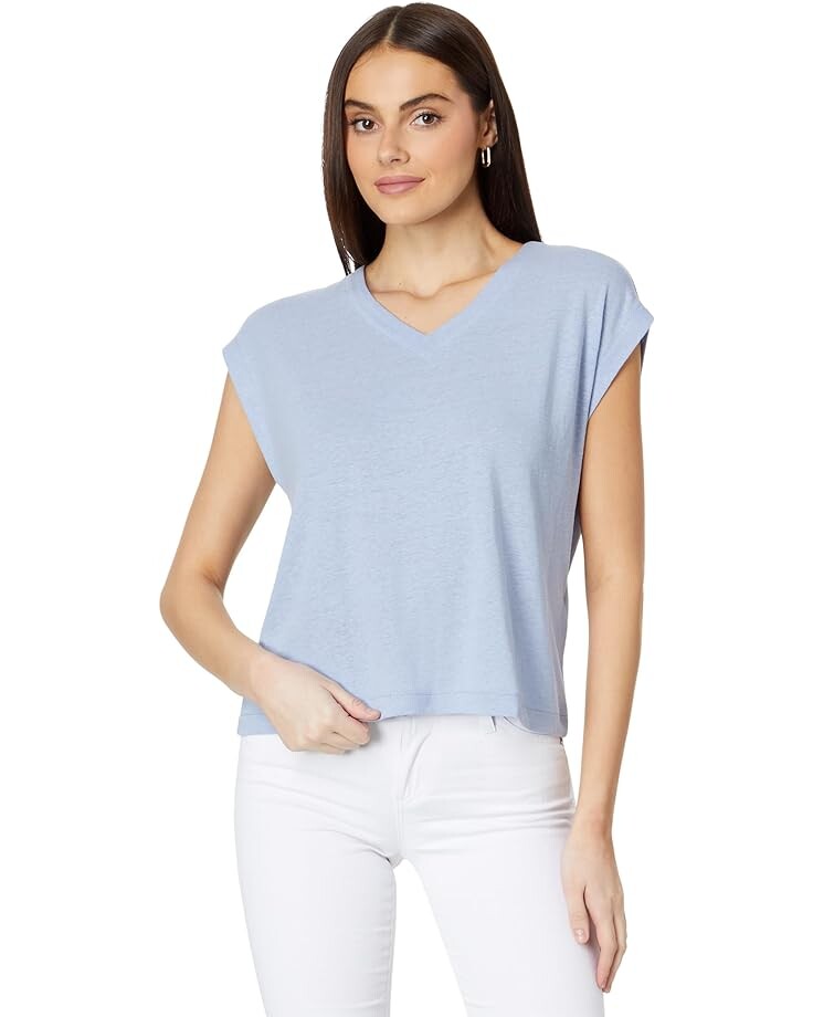 

Футболка Madewell Relaxed V-Neck, синий