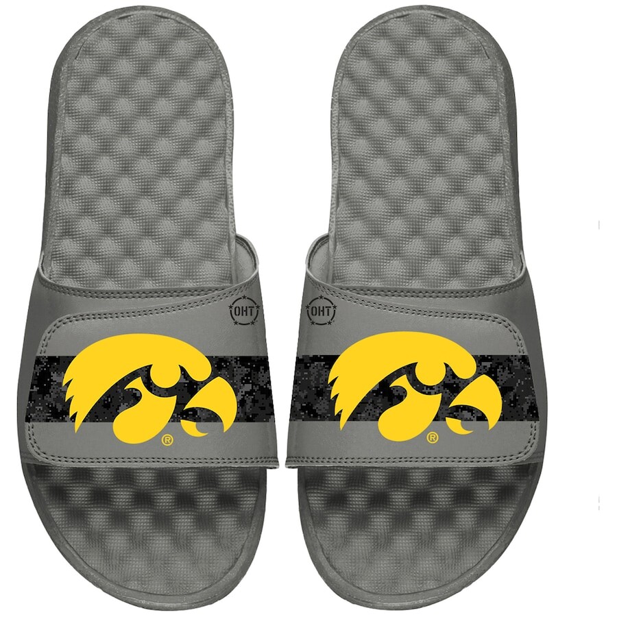 

Шлепанцы ISlide Iowa Hawkeyes, серый