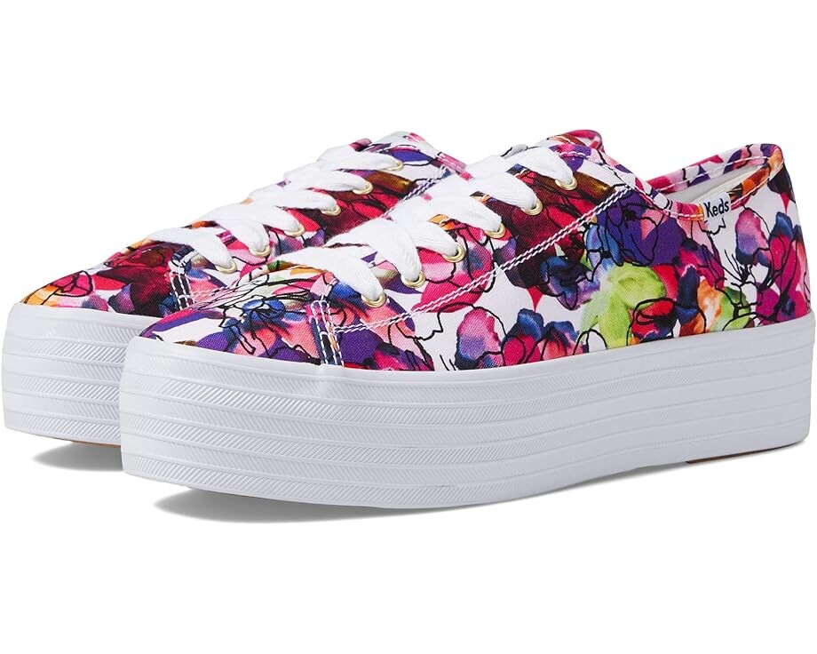 

Кроссовки Keds Triple Up, цвет White/Purple Watercolor Floral