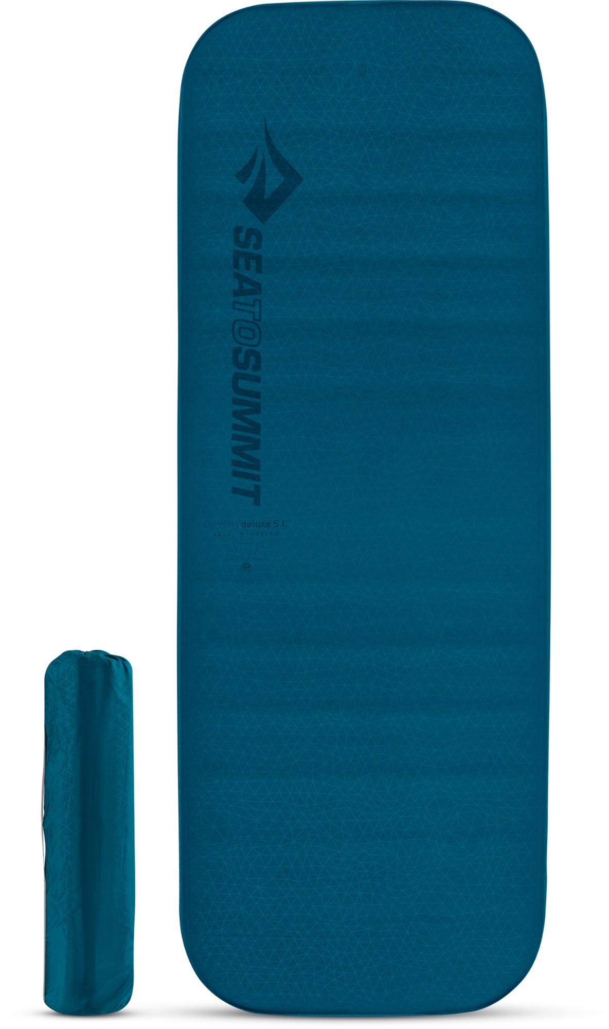 Самонадувающийся спальный коврик Comfort Deluxe Sea to Summit, синий коврик самонадувающийся salewa mat comfort applegreen grey