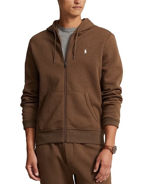 

Толстовка двойной вязки на молнии с полной молнией Polo Ralph Lauren, цвет Brown
