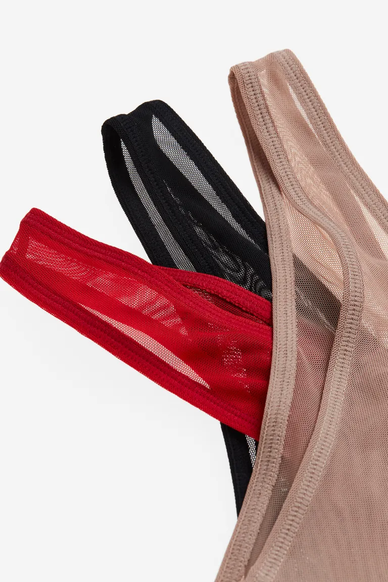 

Набор из 3 бразильских стрингов из микрофибры H&M, красный