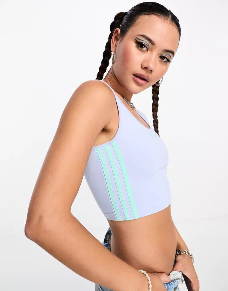 

Синяя укороченная майка adidas Originals Island Club
