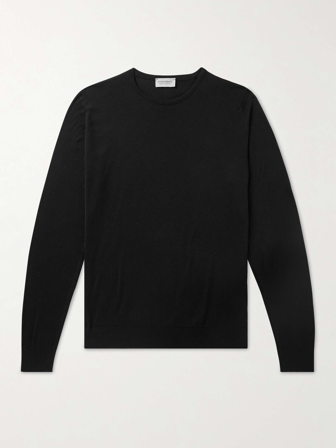 

Хлопковый свитер Sea Island JOHN SMEDLEY, черный