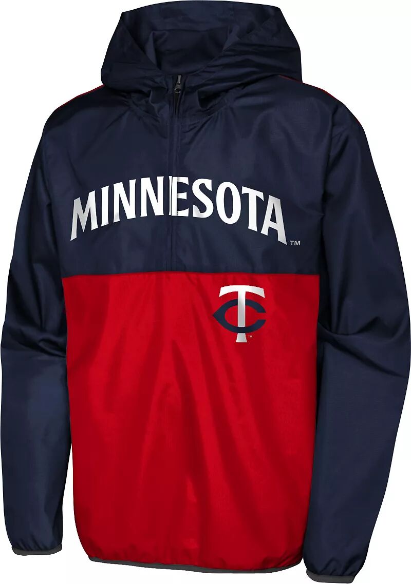 

Молодежная толстовка Mlb Team Apparel Team Apparel Minnesota Twins с цветными блоками Grand Slam