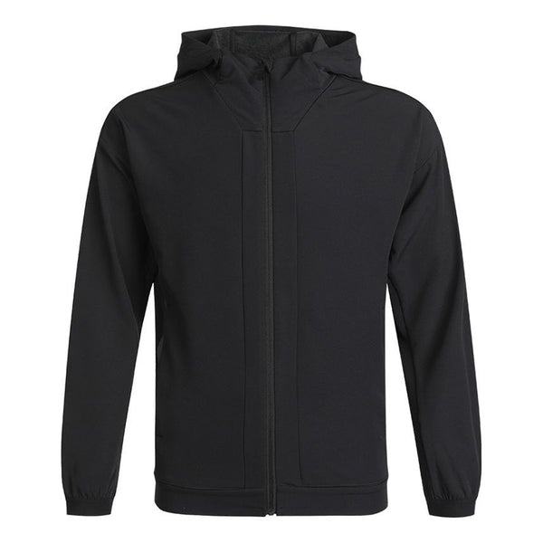 куртка nike zipper cardigan casual sports fleece lined hooded jacket black черный Куртка adidas Softsh Jacket Athleisure Casual Sports Woven hooded Fleece Lined Black, черный