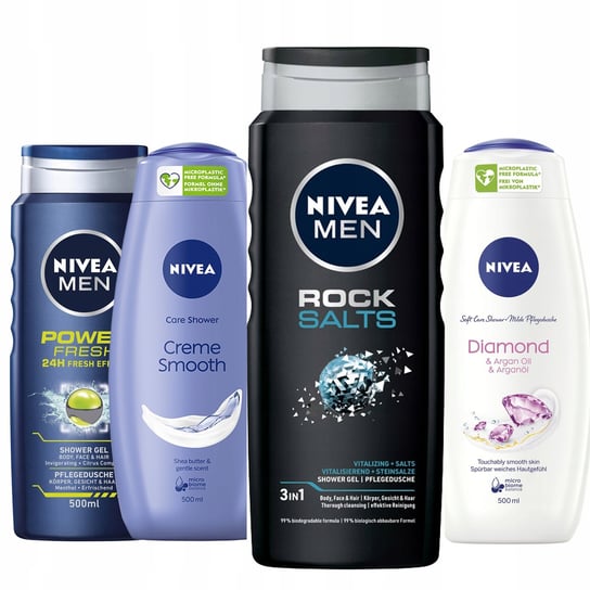 

Гели для душа, 4х500мл Nivea