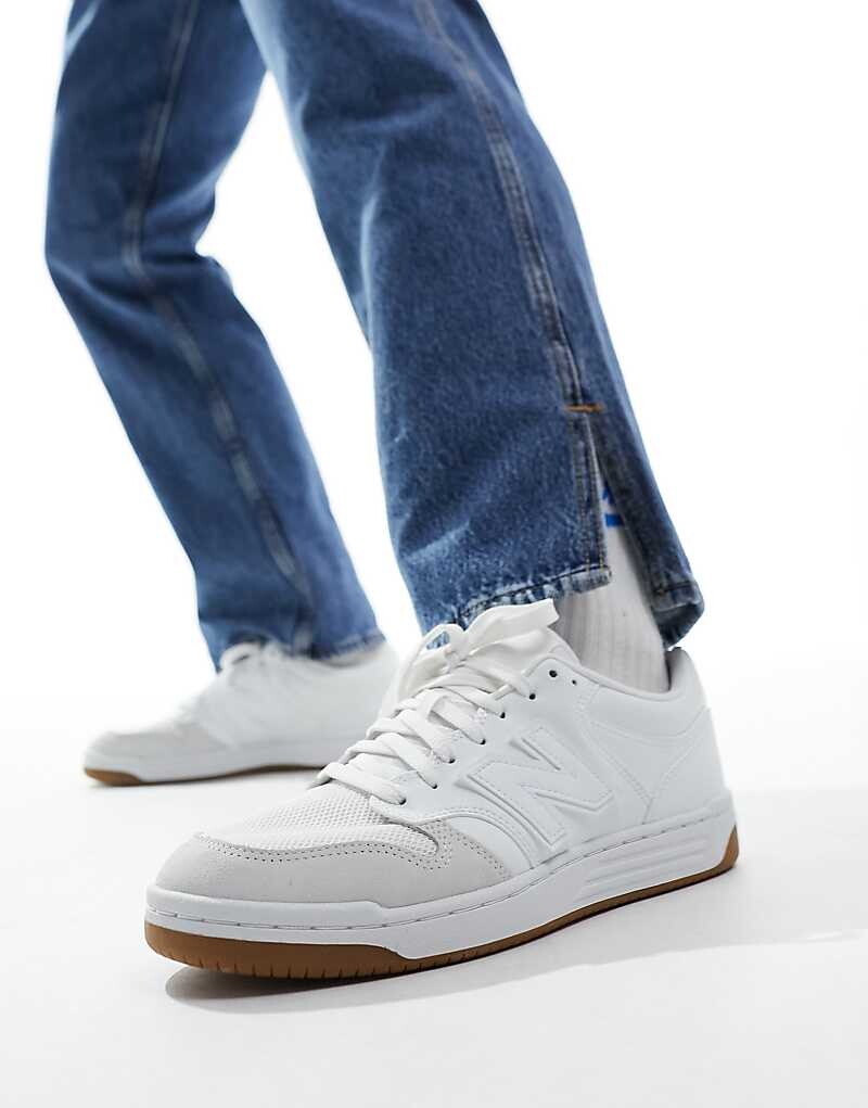

New Balance - 480 - Белые кроссовки на резиновой подошве