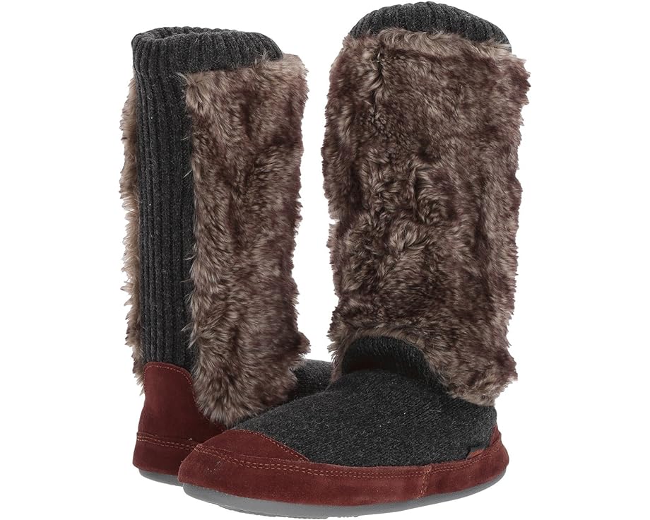 Тапочки Acorn Slouch Boot, цвет Charcoal Fur