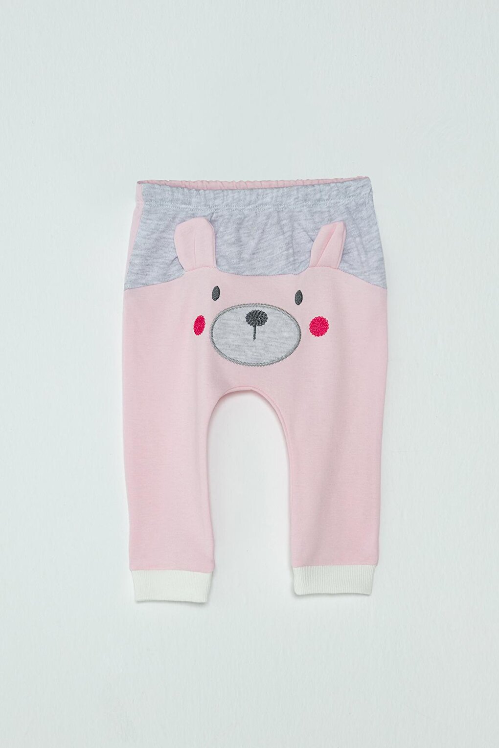цена Эластичные спортивные штаны с принтом медведя для маленьких девочек JackandRoy, серо-розовый