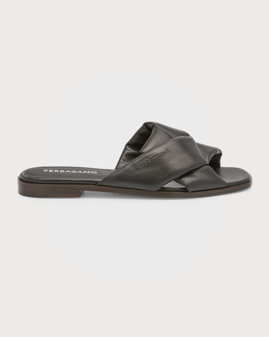 

Сандалии Alrai из скрученной кожи ягненка на плоской подошве Ferragamo