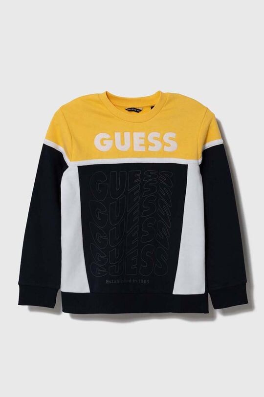 

Детская хлопковая толстовка Guess, темно-синий