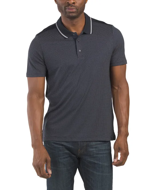 

Поло на пуговицах с короткими рукавами Perry Ellis, цвет Dark Sapphire