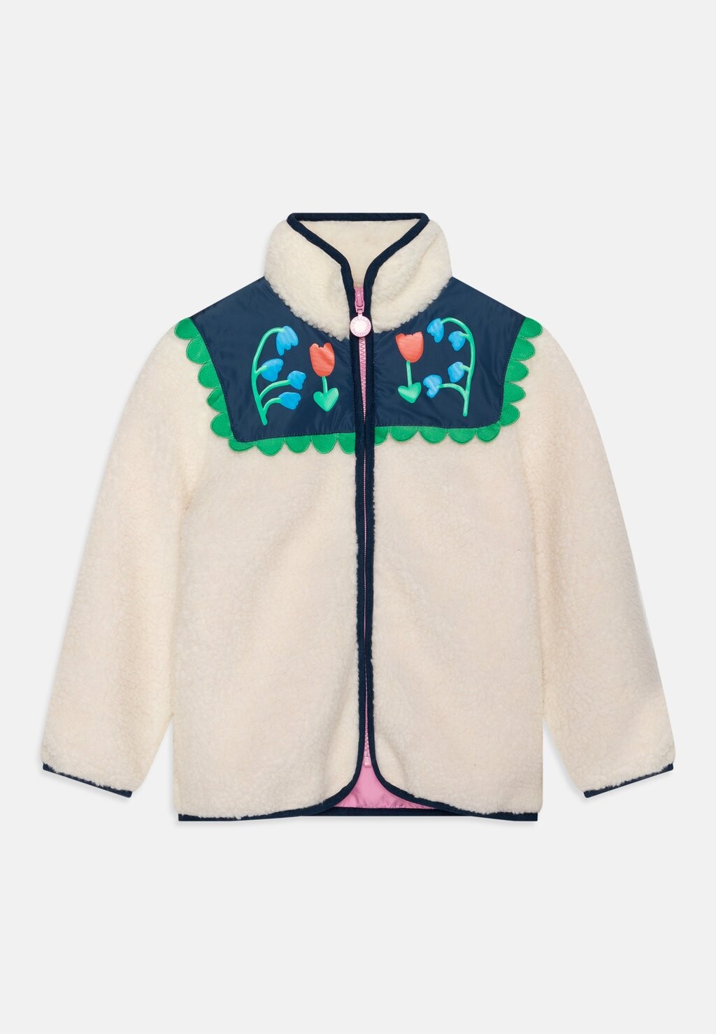

Флисовая куртка Jacket Teddy Bear Girl Stella McCartney Kids, слоновая кость