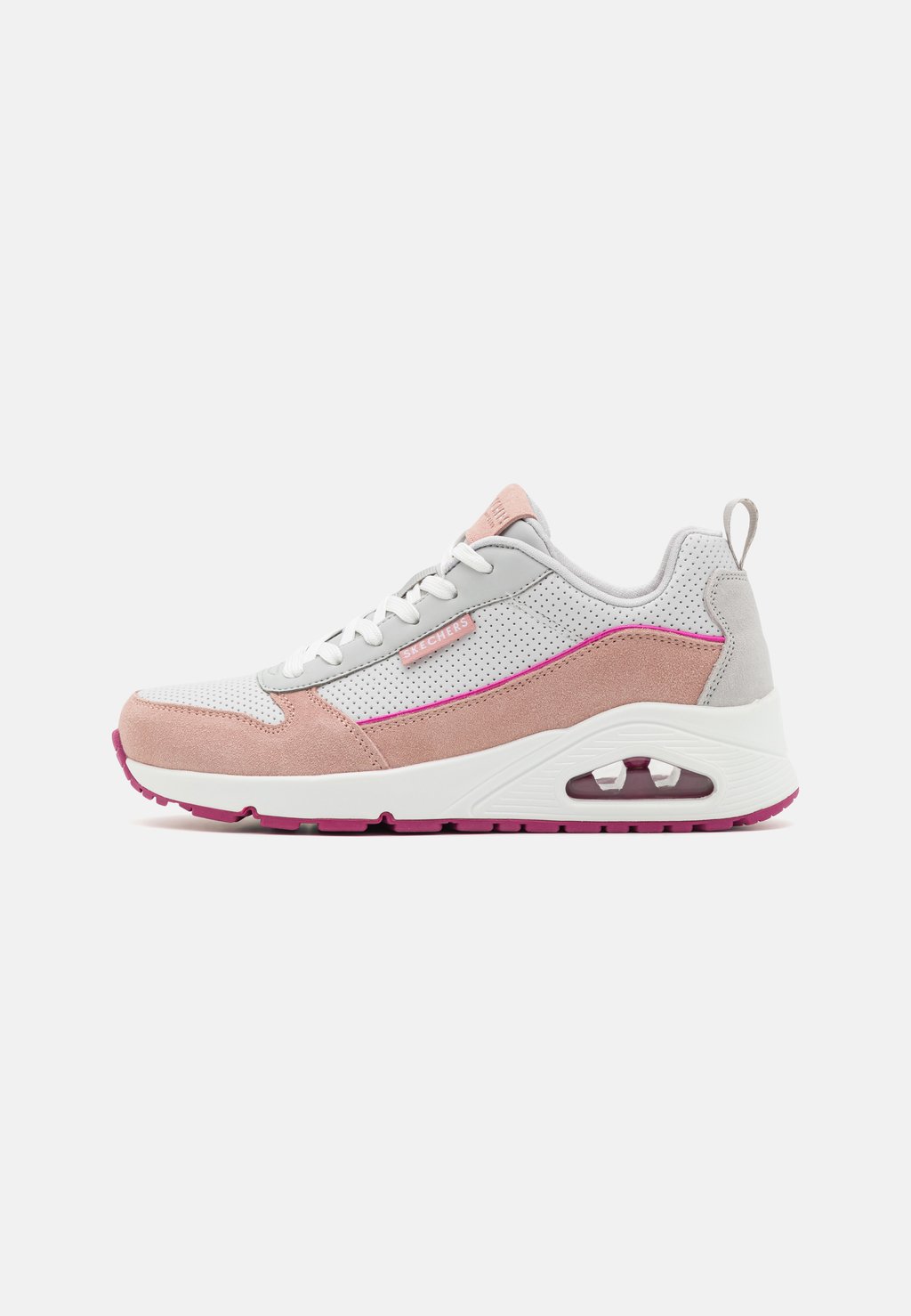 Низкие кроссовки Uno Skechers Sport, цвет pink/white/grey