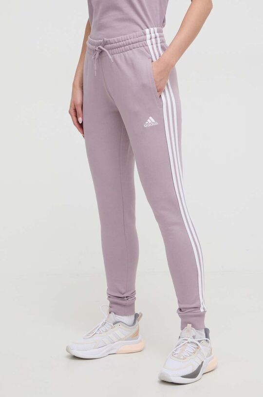 

Хлопковые спортивные штаны adidas, фиолетовый