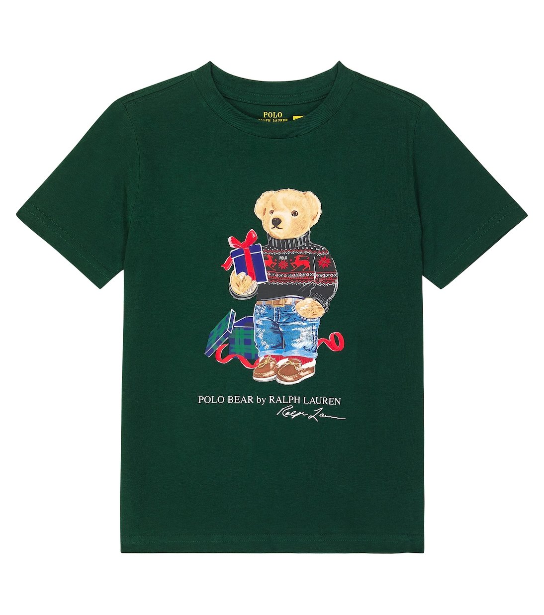 

Футболка polo bear из хлопкового джерси Polo Ralph Lauren Kids, зеленый