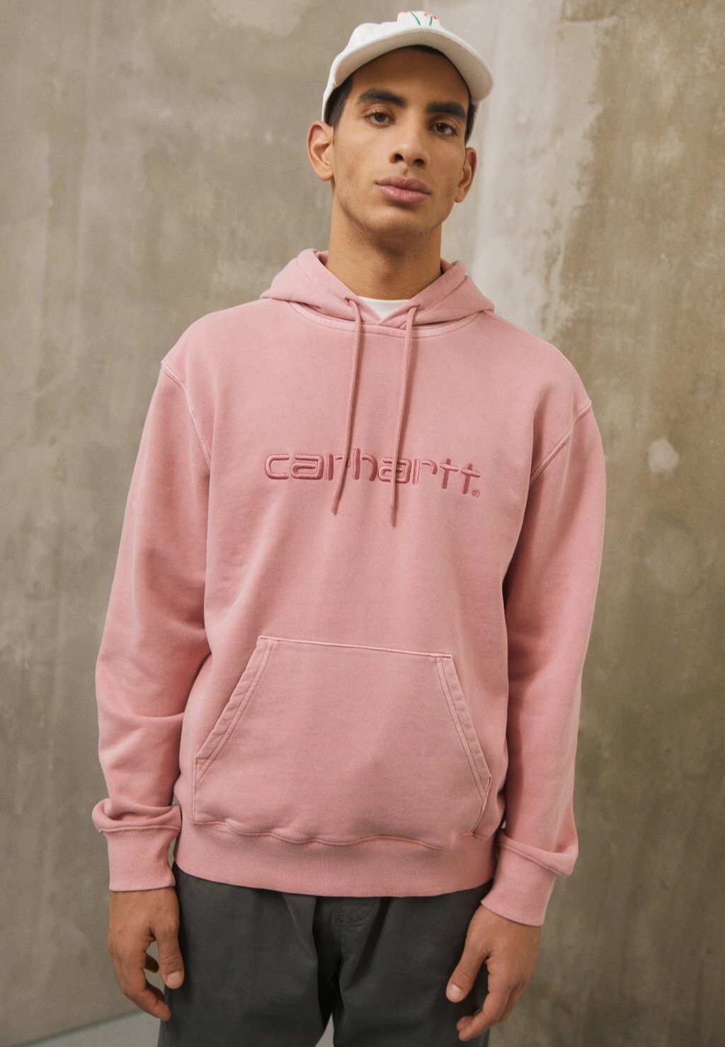 

Толстовка Carhartt WIP Hooded Duster, розовый