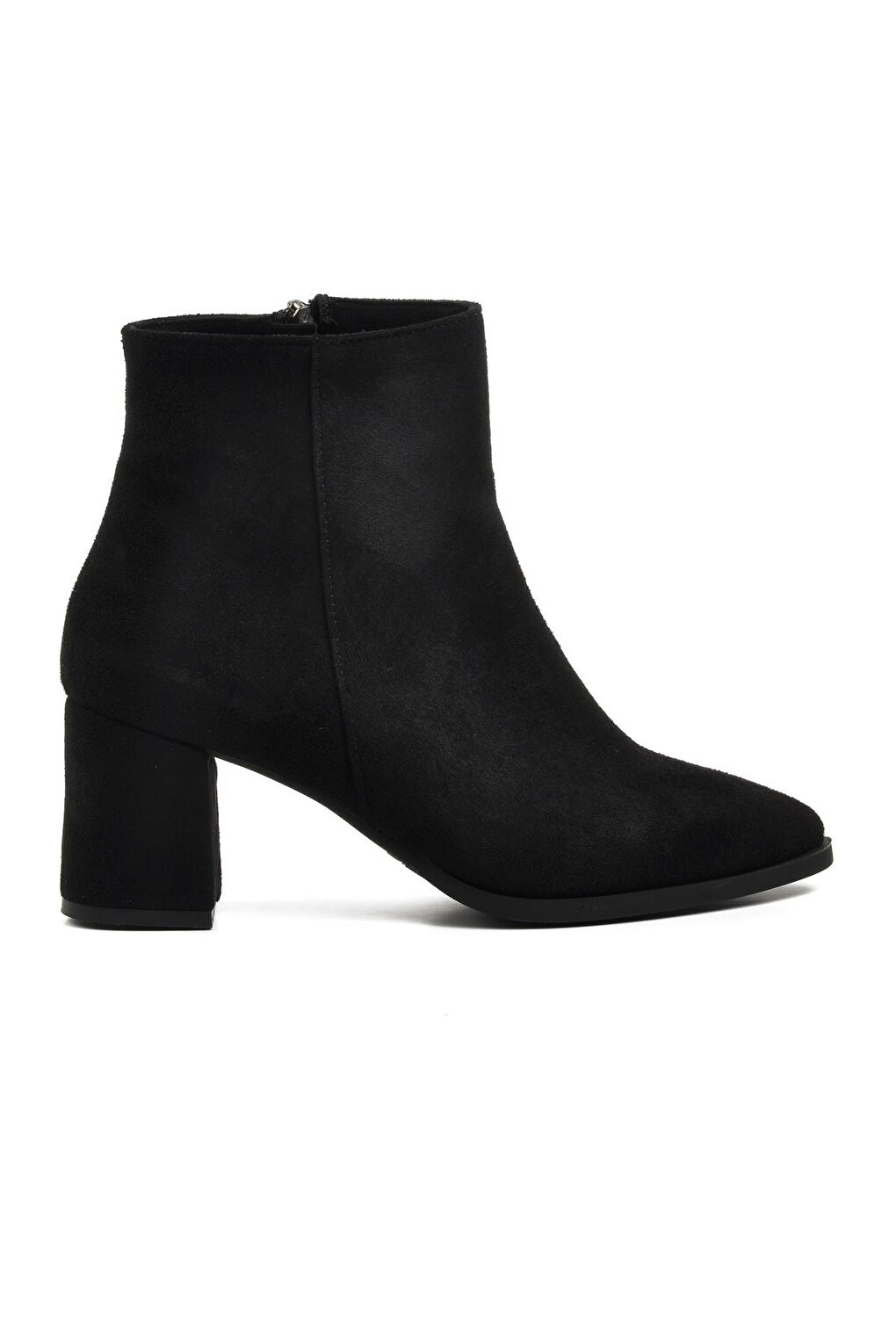 цена 343072 Черные замшевые женские ботинки на каблуке Ayakmod