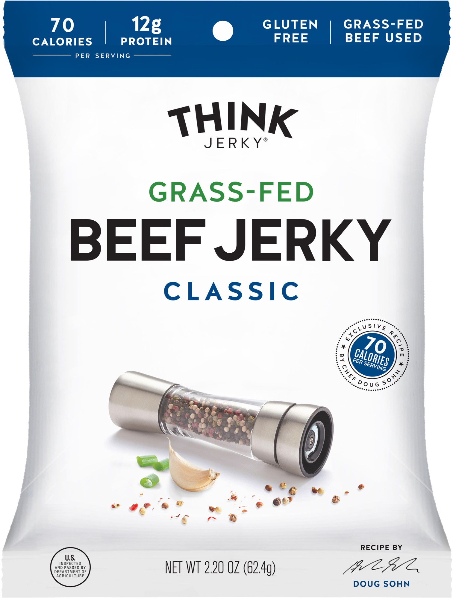 Вяленая говядина травяного откорма Think Jerky noble jerky веганское вяленое мясо чипотле 70 г 2 47 унции
