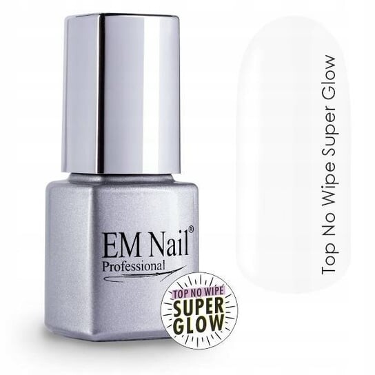 

Гибридный лак Top No Wipe Super Glow, 6 мл EM Nail