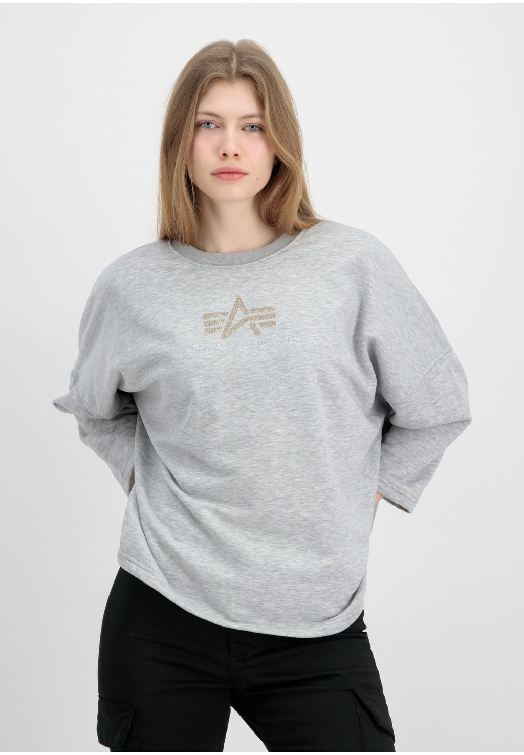 

Толстовка с капюшоном Alpha Industries, серый